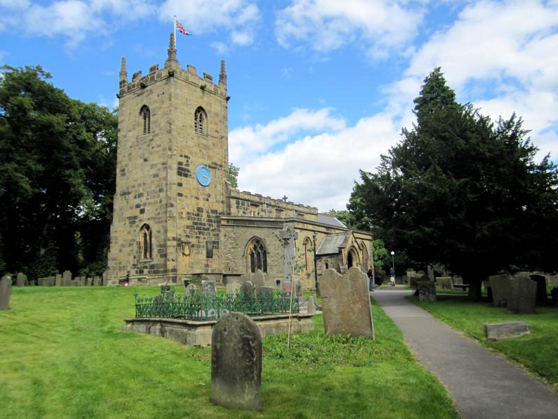 Eyam church and Graveyard.