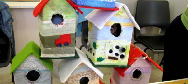 Young Embroiderers make a Bird House