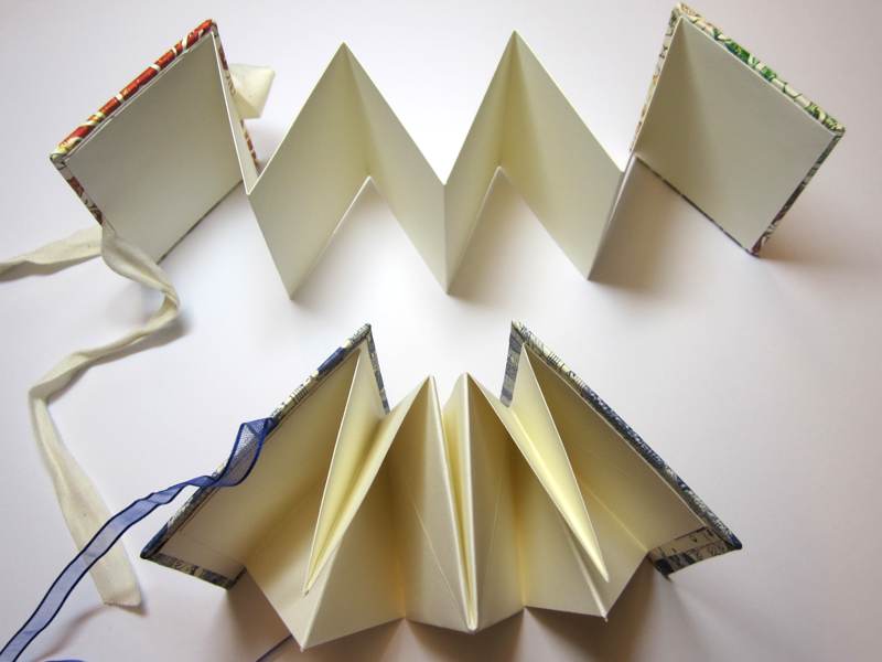 Open books to show how they are constructed