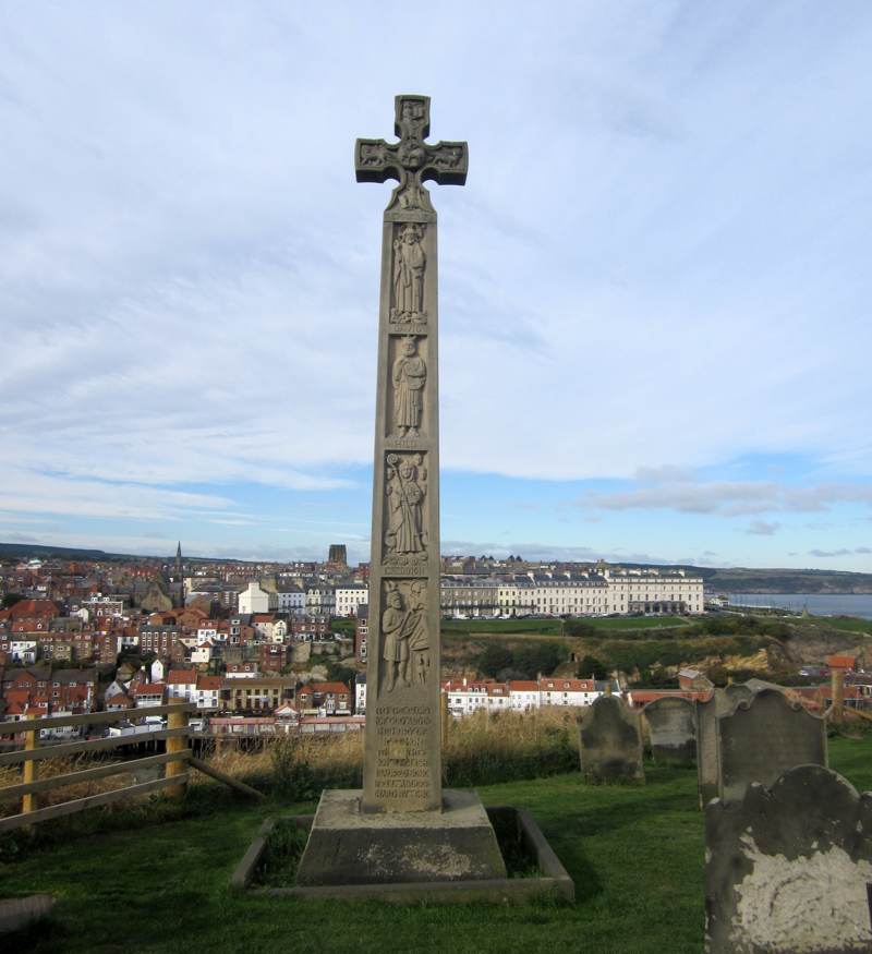 Cross above the town of Whitby.