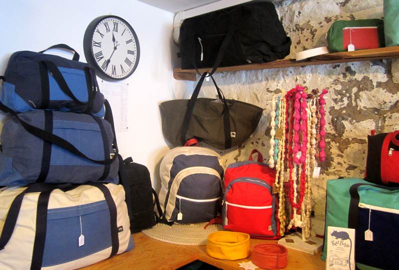 rat Bag bags and canvas dog bowls.