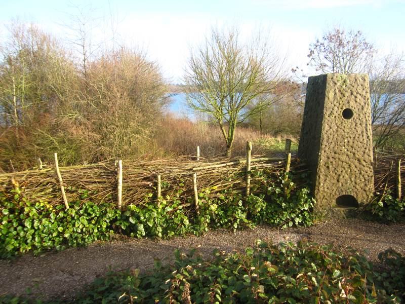 Hole to look through at Carsington Water.